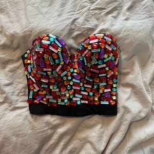 Jeweled corset top